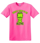 Epic Adult/Youth What Time Be Alive Frankenstein Monster Cotton Graphic T-Shirts