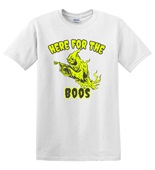 Epic Adult/Youth Here For The Boos Booze Ghoul Monsters Cotton Graphic T-Shirts