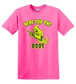 Epic Adult/Youth Here For The Boos Booze Ghoul Monsters Cotton Graphic T-Shirts