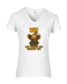 Epic Ladies Run Like Clowns Are Chasing You Monsters V-Neck Graphic T-Shirts