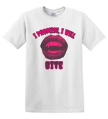 Epic Adult/Youth I Promise I Will Bite Vampire Monsters Cotton Graphic T-Shirts