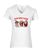 Epic Ladies Scary Movie Season Monsters Halloween V-Neck Graphic T-Shirts