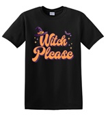 Epic Adult/Youth Witch Please Halloween Pumpkin Bat Cotton Graphic T-Shirts