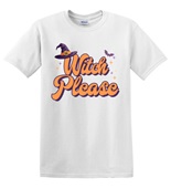 Epic Adult/Youth Witch Please Halloween Pumpkin Bat Cotton Graphic T-Shirts