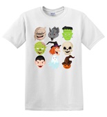 Epic Adult/Youth Halloween Monsters Mummy Zombie Vampire Cotton Graphic T-Shirts