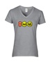Epic Ladies Boo Softball Pumpkins Jack O' Lanterns V-Neck Graphic T-Shirts