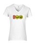 Epic Ladies Boo Softball Pumpkins Jack O' Lanterns V-Neck Graphic T-Shirts