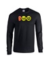 Epic Boo Softball Pumpkins Jack O' Lanterns Long Sleeve Cotton Graphic T-Shirts
