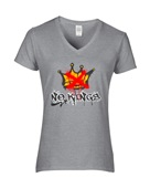 Epic Ladies No Kings Protest Fascism Protect Freedom V-Neck Graphic T-Shirts