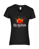 Epic Ladies No Kings Protest Fascism Protect Freedom V-Neck Graphic T-Shirts