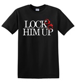 Epic Adult/Youth Lock Him Up Red Cuffs Protest Fascism Cotton Graphic T-Shirts