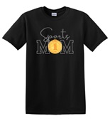 Epic Adult/Youth Sports Mom #1 School Club Team Fan Gold Cotton Graphic T-Shirts