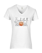 Epic Ladies Basketball Mom School Team Sports Fan V-Neck Graphic T-Shirts