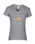 Epic Ladies Game Day Basketball College Pro Fan V-Neck Graphic T-Shirts