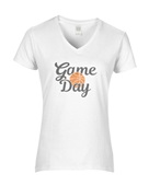 Epic Ladies Game Day Basketball College Pro Fan V-Neck Graphic T-Shirts