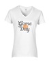 Epic Ladies Game Day Basketball College Pro Fan V-Neck Graphic T-Shirts