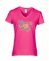 Epic Ladies Game Day Basketball College Pro Fan V-Neck Graphic T-Shirts