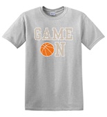 Epic Adult/Youth Game On Basketball Tan College Pro Fan Cotton Graphic T-Shirts