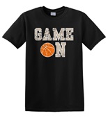 Epic Adult/Youth Game On Basketball Tan College Pro Fan Cotton Graphic T-Shirts
