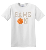 Epic Adult/Youth Game On Basketball Tan College Pro Fan Cotton Graphic T-Shirts