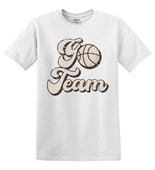 Epic Adult/Youth Go Team Basketball Tan College Pro Fan Cotton Graphic T-Shirts