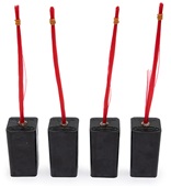 Black Rubber Base Plugs w/Bristles (4-Pak)