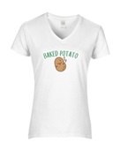 Epic Ladies Baked Potato Is Me Thanksgiving Meme V-Neck Graphic T-Shirts