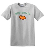 Epic Adult/Youth Sleepy Potato Is Me Thanksgiving Meme Cotton Graphic T-Shirts