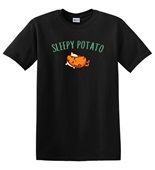Epic Adult/Youth Sleepy Potato Is Me Thanksgiving Meme Cotton Graphic T-Shirts