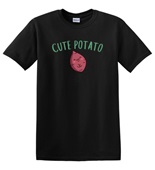 Epic Adult/Youth Cute Potato Is Me Thanksgiving Meme Cotton Graphic T-Shirts