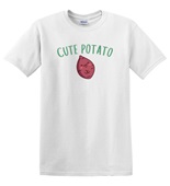 Epic Adult/Youth Cute Potato Is Me Thanksgiving Meme Cotton Graphic T-Shirts