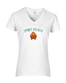 Epic Ladies Smart Potato Is Me Thanksgiving Meme V-Neck Graphic T-Shirts