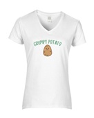 Epic Ladies Grumpy Potato Is Me Thanksgiving Meme V-Neck Graphic T-Shirts