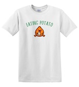 Epic Adult/Youth Eating Potato Is Me Thanksgiving Meme Cotton Graphic T-Shirts