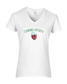 Epic Ladies Cooking Potato Is Me Thanksgiving Meme V-Neck Graphic T-Shirts