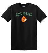 Epic Adult/Youth Boss Potato Is Me Thanksgiving Meme Cotton Graphic T-Shirts