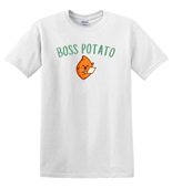 Epic Adult/Youth Boss Potato Is Me Thanksgiving Meme Cotton Graphic T-Shirts
