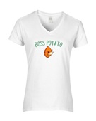 Epic Ladies Boss Potato Is Me Thanksgiving Meme V-Neck Graphic T-Shirts