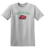 Epic Adult/Youth Lazy Potato Is Me Thanksgiving Meme Cotton Graphic T-Shirts