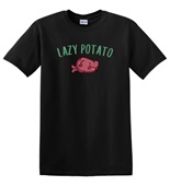Epic Adult/Youth Lazy Potato Is Me Thanksgiving Meme Cotton Graphic T-Shirts