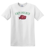 Epic Adult/Youth Lazy Potato Is Me Thanksgiving Meme Cotton Graphic T-Shirts