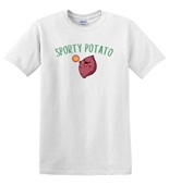 Epic Adult/Youth Sporty Potato Is Me Thanksgiving Meme Cotton Graphic T-Shirts