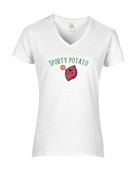 Epic Ladies Sporty Potato Is Me Thanksgiving Meme V-Neck Graphic T-Shirts