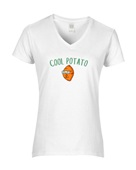 Epic Ladies Cool Potato Is Me Thanksgiving Meme V-Neck Graphic T-Shirts