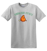 Epic Adult/Youth Kinda Rude Potato Is Me Thanksgiving Mem Cotton Graphic T-Shirts