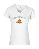 Epic Ladies Kinda Rude Potato Is Me Thanksgiving Mem V-Neck Graphic T-Shirts