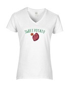 Epic Ladies Sweet Potato Is Me Thanksgiving Meme V-Neck Graphic T-Shirts