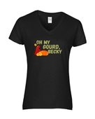 Epic Ladies Oh My Gourd Becky Thanksgiving Music V-Neck Graphic T-Shirts