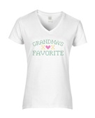 Epic Ladies Grandma's Favorite Family Thanksgiving V-Neck Graphic T-Shirts