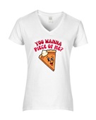 Epic Ladies You Wanna Piece of Me? Thanksgiving Pie V-Neck Graphic T-Shirts
